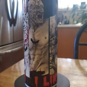 Horror Themed Candle with Graphic Design